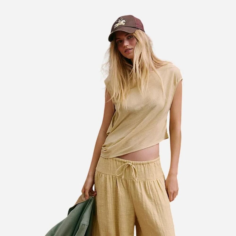 Free-people Women's Gold and Yellow Trousers